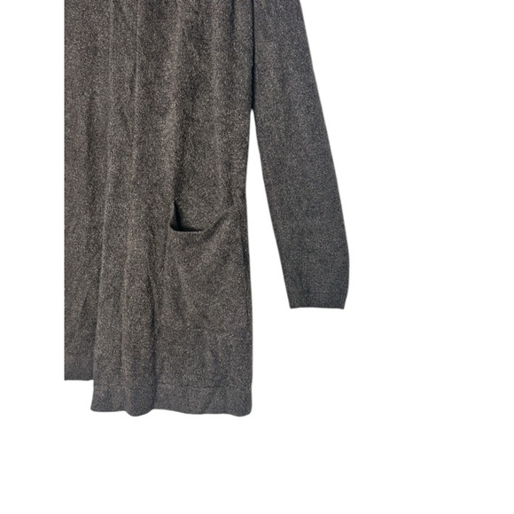 Barefoot Dreams CozyChic Lite Cardigan Women's Medium Brown Pockets Knit Hoodie - Picture 7 of 8